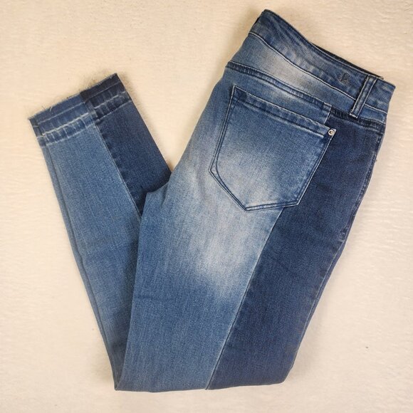 Kensie Skinny Jeans Womens 10\30 Two Tone Jeans Rare Cotton\Spandex\Poly\Rayon - Picture 1 of 13